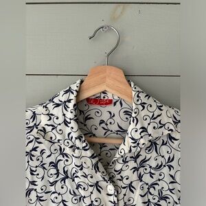 Vintage La Jupe Floral Print Blouse